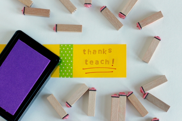 Stamping Letters for a DIY Bookmark Gift