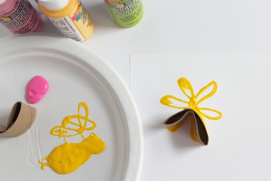Stamping Paper Tube Flowers