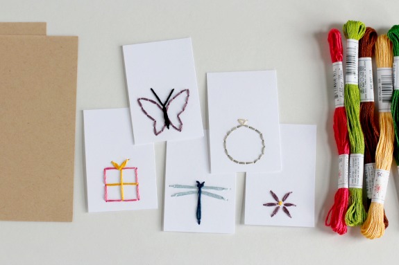Stitching DIY Gift Tags @makeandtakes.com