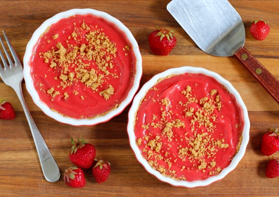 Strawberry Ice Cream with Homemade Graham Cracker Crust