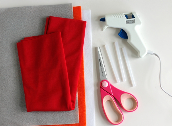 Supplies for No-Sew Superhero Cape