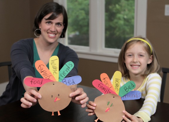 Thankful Turkey Thanksgiving Kids Craft makeandtakes.com