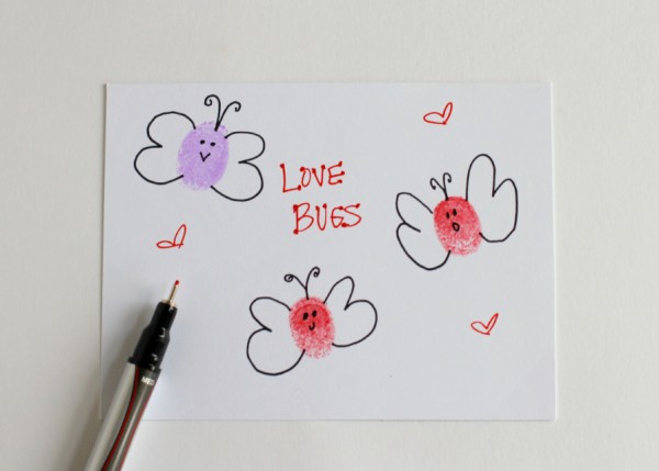 Thumbprint Love Bugs Card