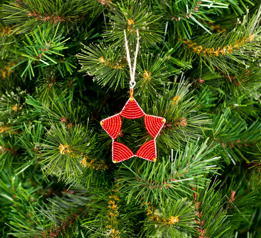 To The Market Red Star Christmas Ornament