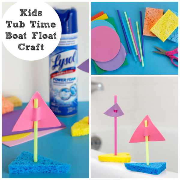 Tub Time Boat Float Collage