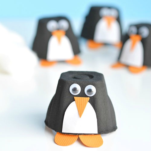 Egg Carton Penguins