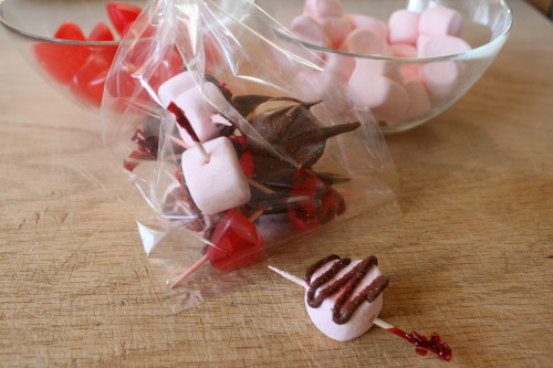 Valentine hearts dipped in chocolate