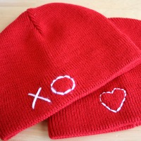 Stitched Valentine's Hats