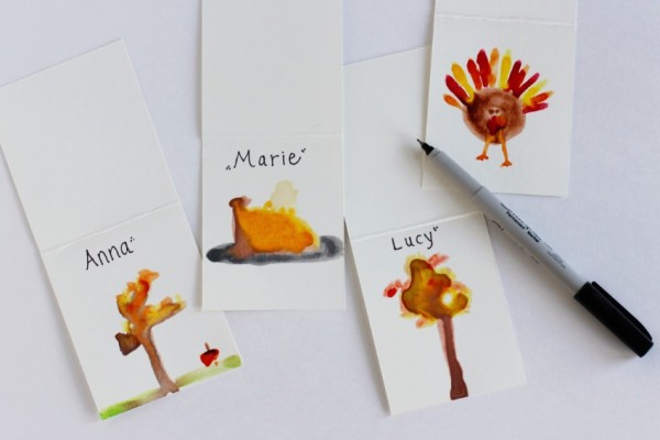 Watercolor Cards Writing Names