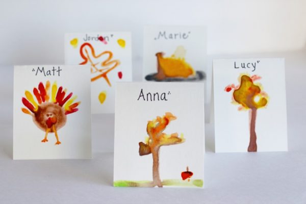 Watercolor Thanksgiving Placecards