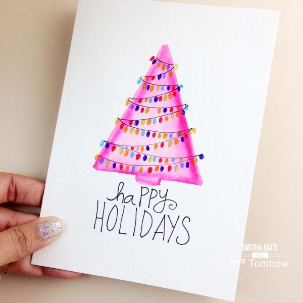 DIY Hand Painted Holiday Cards