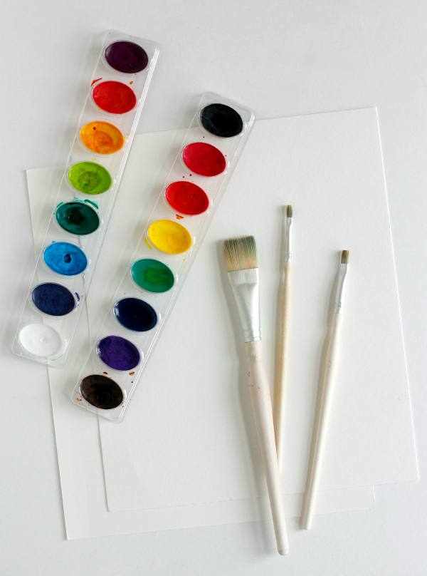 Watercoloring Supplies Painting Indent Designs