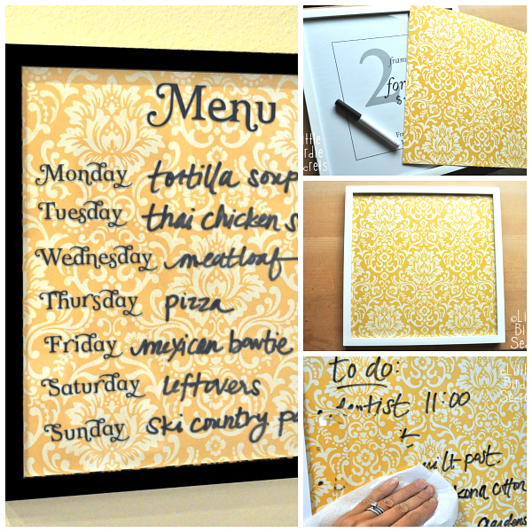 Wipe Off Weekly Menu Board Tutorial