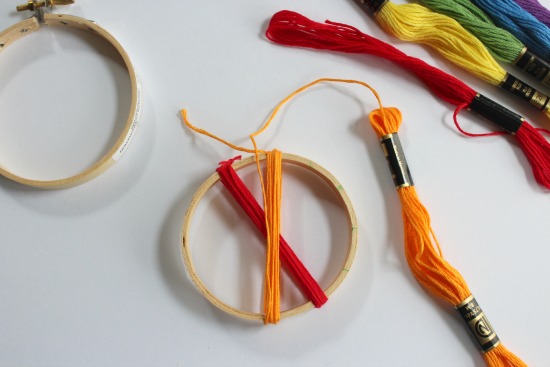 Wrapping Thread Around an Embroidery Hoop