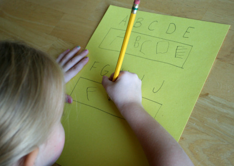 Alphabet writing store for kids