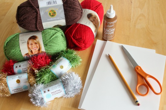 Creating Yarn Art with a Festive Holiday Scene - Make and Takes