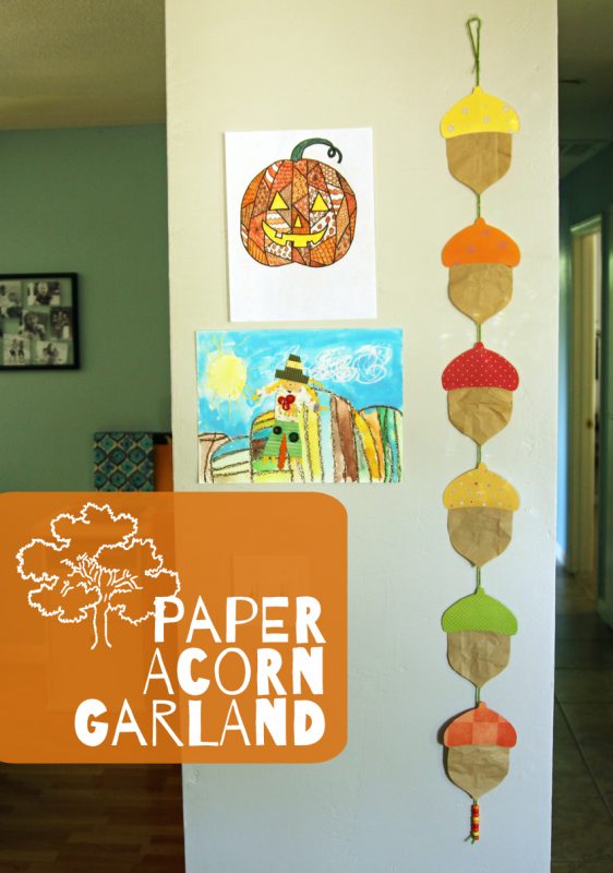 Paper Acorn Garland - Autumn Craft for KIds