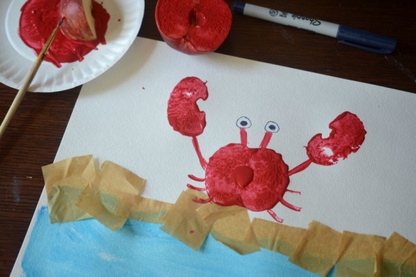 Apple Stamped Crab- Step 3