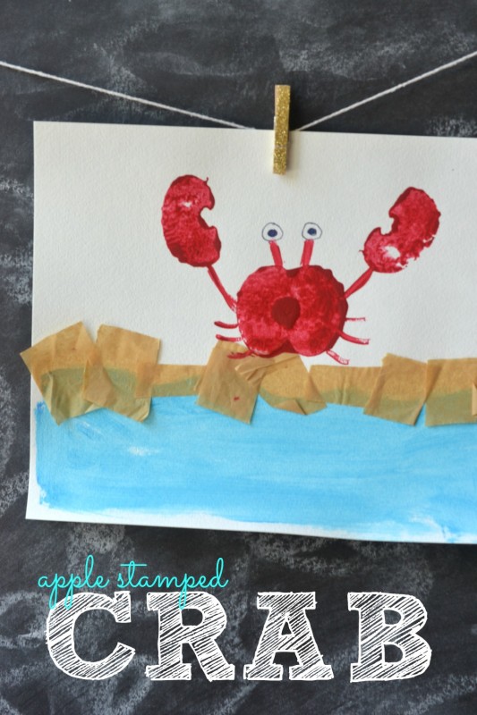 Apple Stamped Crab - Kid Craft