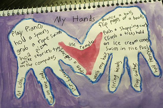 Art Journaling with Kids: My Hands