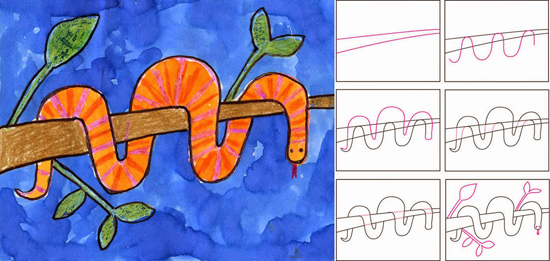 Art Projects for Kids wrap snake