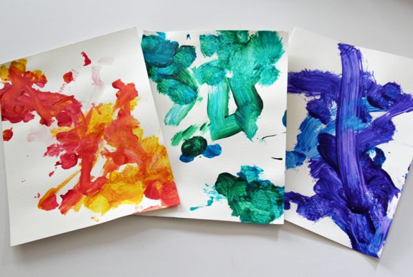 Rainbow paintings for toddlers and preschoolers
