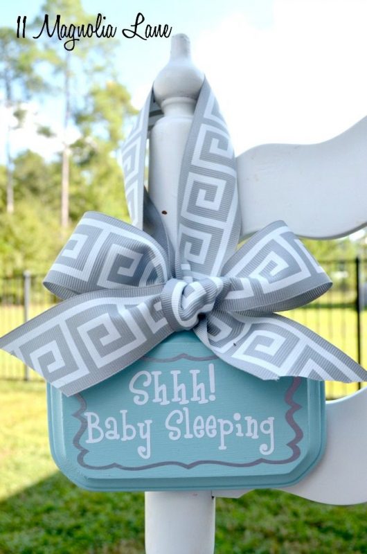 DIY Baby Sleeping Door Hanger Sign