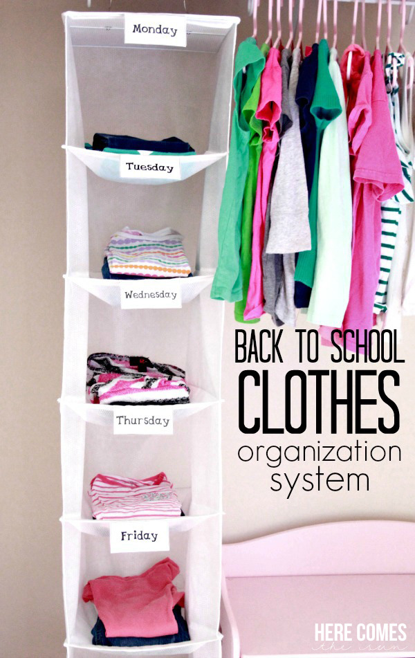 Back to School Clothes Organization System