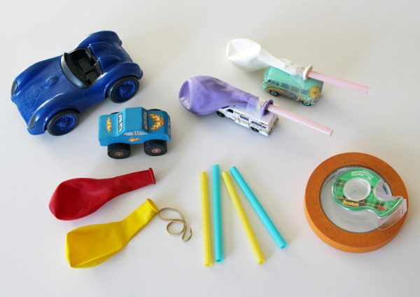 Making balloon-powered toy cars