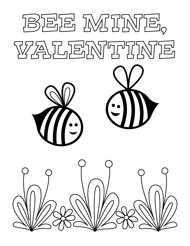 valentine coloring pages be mine - photo #45