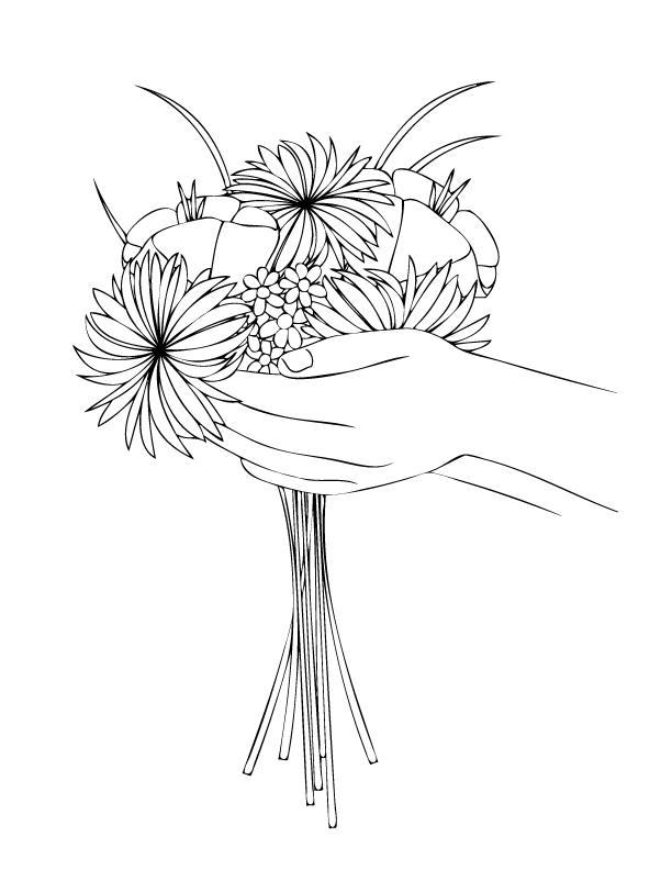 Flower Bouquet Coloring Page