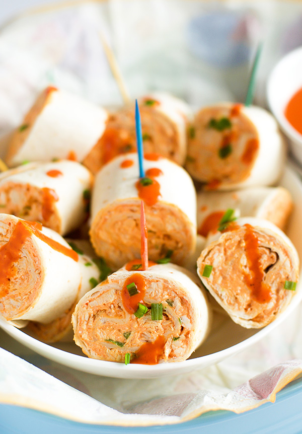 Buffalo Chicken Pinwheels