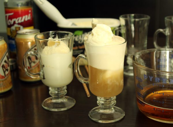 Butterbeer ice cream floats