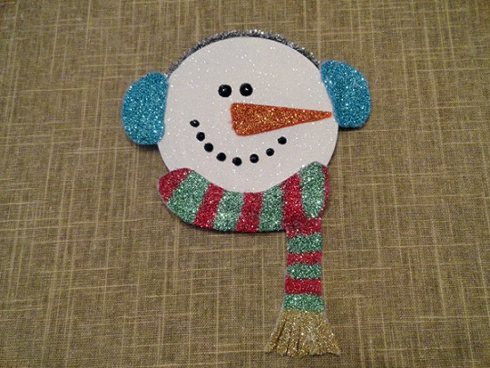 Glitter CD Snowman - Make and Takes