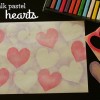 Chalk pastel hearts