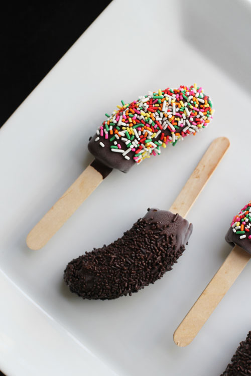 Chocolate-Dipped Frozen Bananas