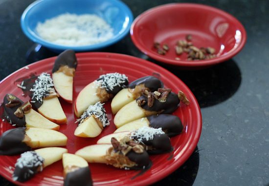 Chocolate Peanut Butter Apple Slices