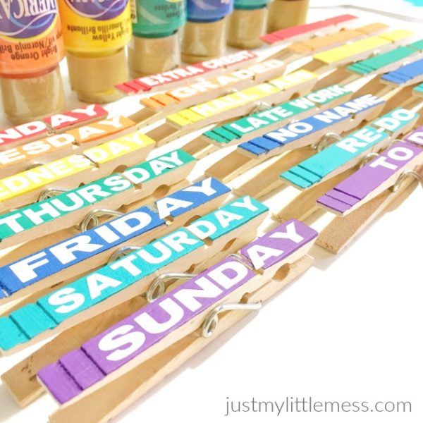 Back to School Classroom Clothespins