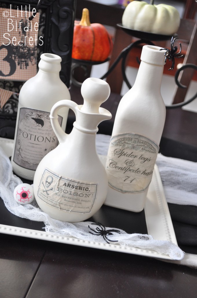 Aged Halloween Potion Bottle Labels