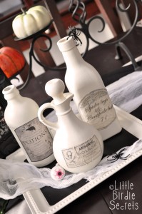 Aged Halloween Potion Bottle Labels