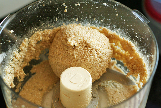 Making healthy cookie dough balls with kids