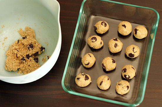 Chocolate chip cookie dough balls