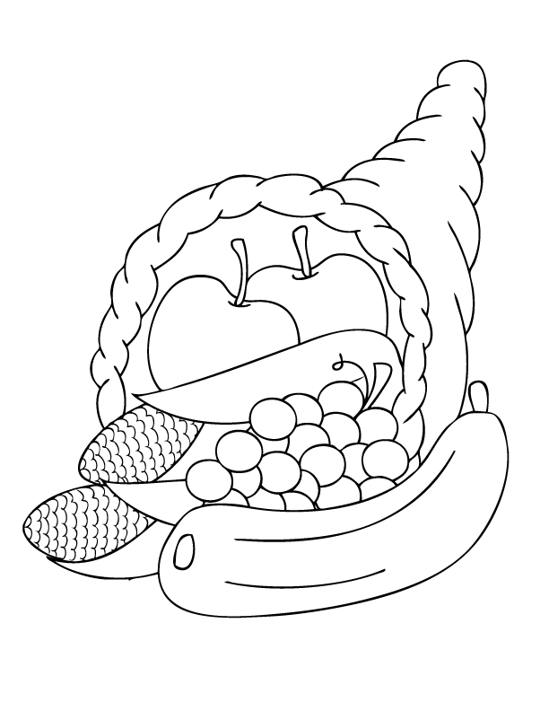 Cornucopia Coloring Page