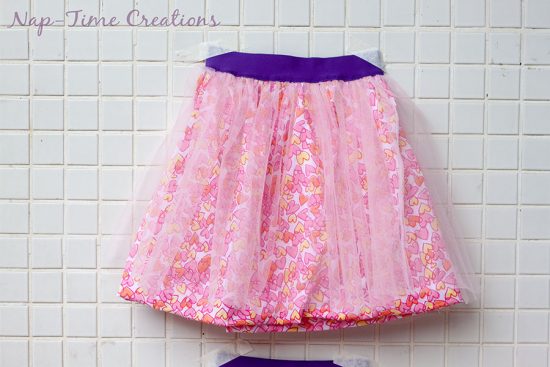 Cotton and Tulle Skirt