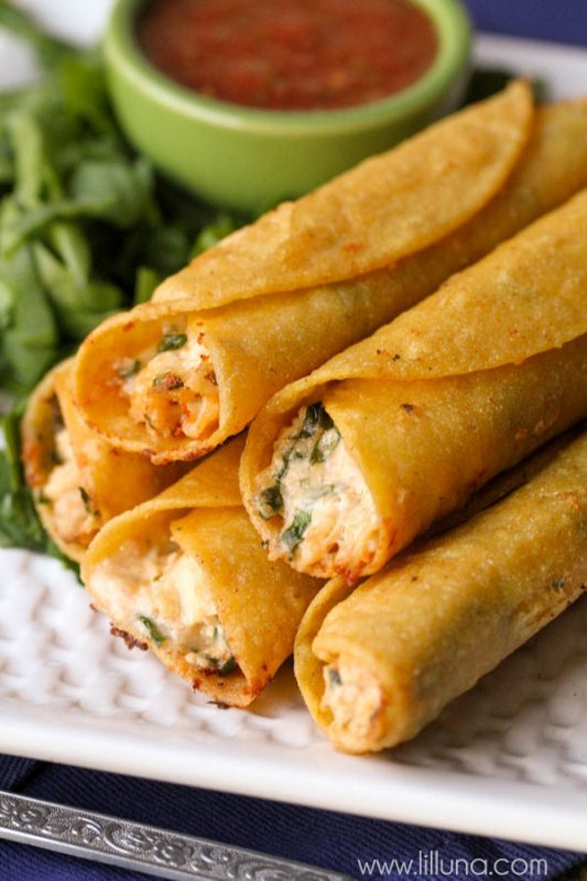 Cream Cheese and Chicken Taquitos