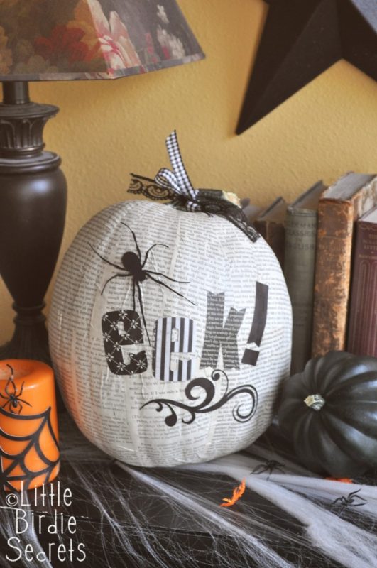 How To Decoupage Halloween Pumpkins