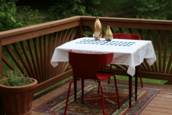 DIY Diamond Patterned Tablecloth