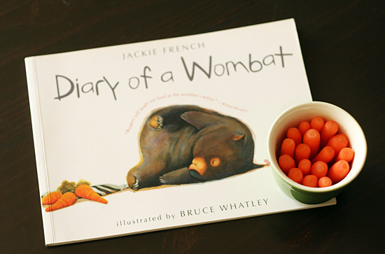 Diary of a Wombat and carrot snack