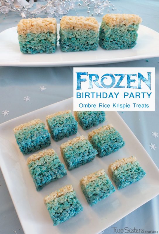 Disney Frozen Ombre Rice Krispie Treats