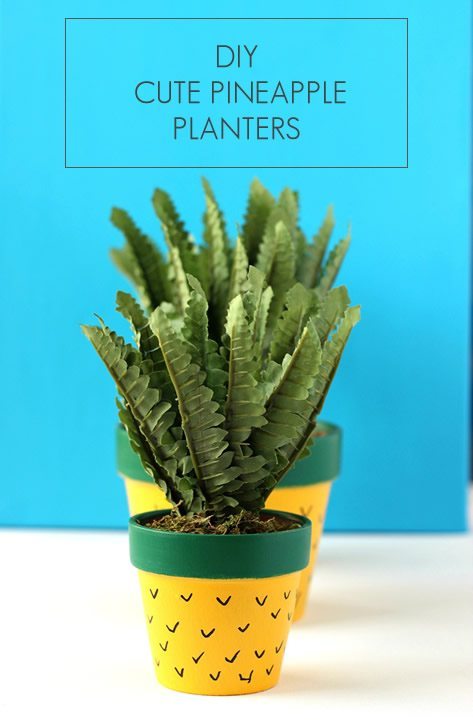 DIY Cute Pineapple Planters